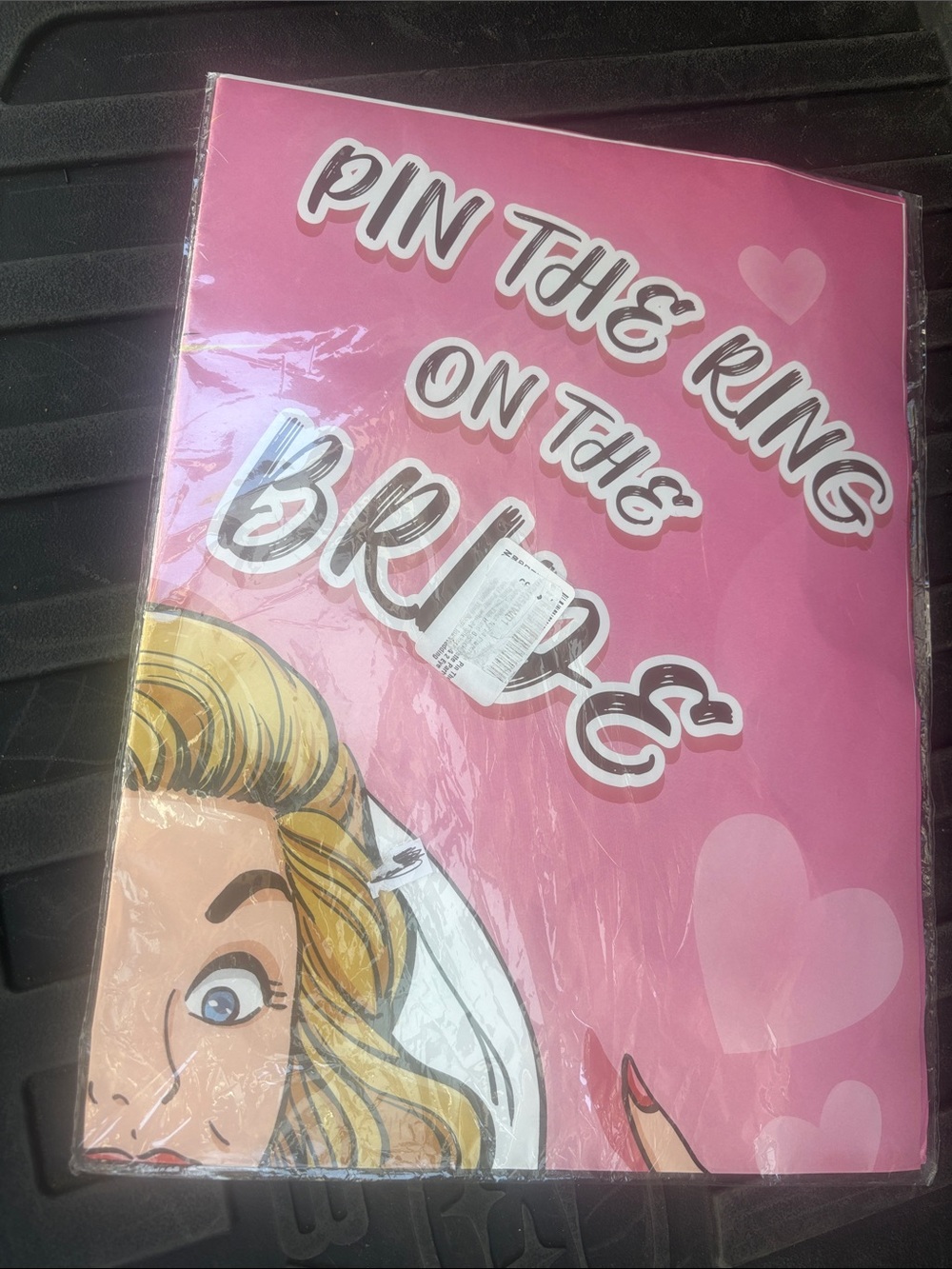 Pink "Pin the Ring on the Bride" Party Game - Bridal Shower